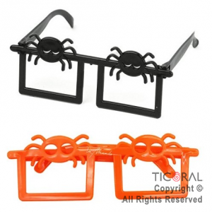 ANTEOJO ARA�A CUADRADO HALLOWEEN PLASTICOS x 12